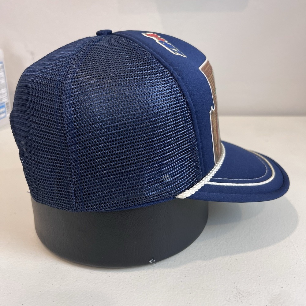 Usps Express Mail Overnight Snapback Trucker Hat Cap Blue Eagle 90s Rope La View 6